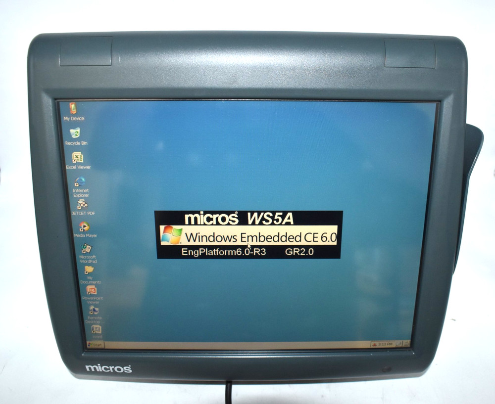 Micros Workstation System 5A POS Touchscreen Terminal 400814-101 WinCE 6.0 *Read