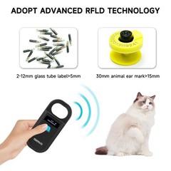 Pet Microchip Scanner Rechargeable RFID EMID Micro Chip Reader Scanner 134.2k…
