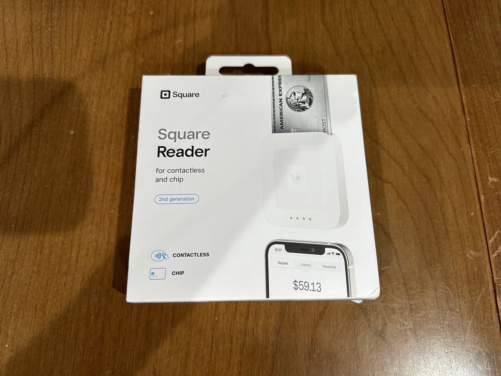 NEW Square Reader for Contactless and Chip Cards, 2nd Generation, White