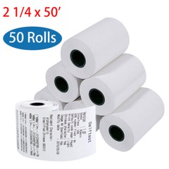 50 Rolls 2 1/4 x 50&prime; Thermal Paper Credit Card & Cash Register POS Receipt Paper