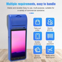 POS Receipt Printer 5.5in Touch Screen 2GB RAM 32GB ROM 4G LTE WiFi 58mm Th MYMM