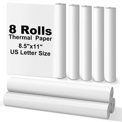 8 Rolls Thermal Printer Paper 8.5 »x11 » US Letter Size, BPA free Quick-Dry T…