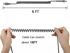 USB Cable For Symbol Barcode Scanner LS2208 LS4208 DS6878 CBA-U09-C15ZAR Lot