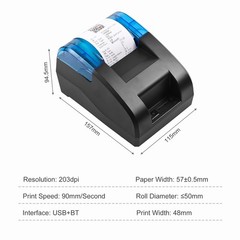 BISOFICE 58mm Thermal Receipt Printer Desktop USB&BT Wireless Connection Pr ALCY