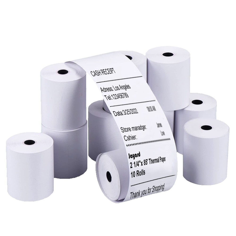 10 Rolls 2.25 Inch X 85 Feet Thermal Paper Premium POS Cash Register Receipt