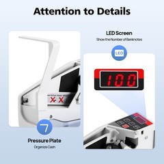 Money Counter Machine Currency Cash Bank Counterfeit Detector Cash Counting