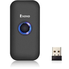 Eyoyo Mini 1D/2D Wireless Barcode Scanner with Case Bar Code Reader for PC Phone