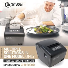 3nStar Direct Thermal Receipt Printer 80MM 3″ (RPT006S) USB Ethernet Serial