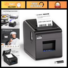 80mm Thermal Receipt Printer – USB, Serial, LAN – Kitchen POS, ESC/POS Compatibl