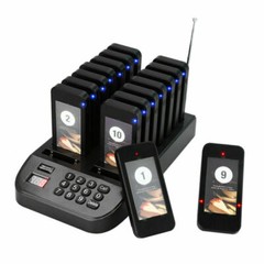 Restaurant Pager Calling Button Keypad+16 Receiver Wireless Paging Queue System