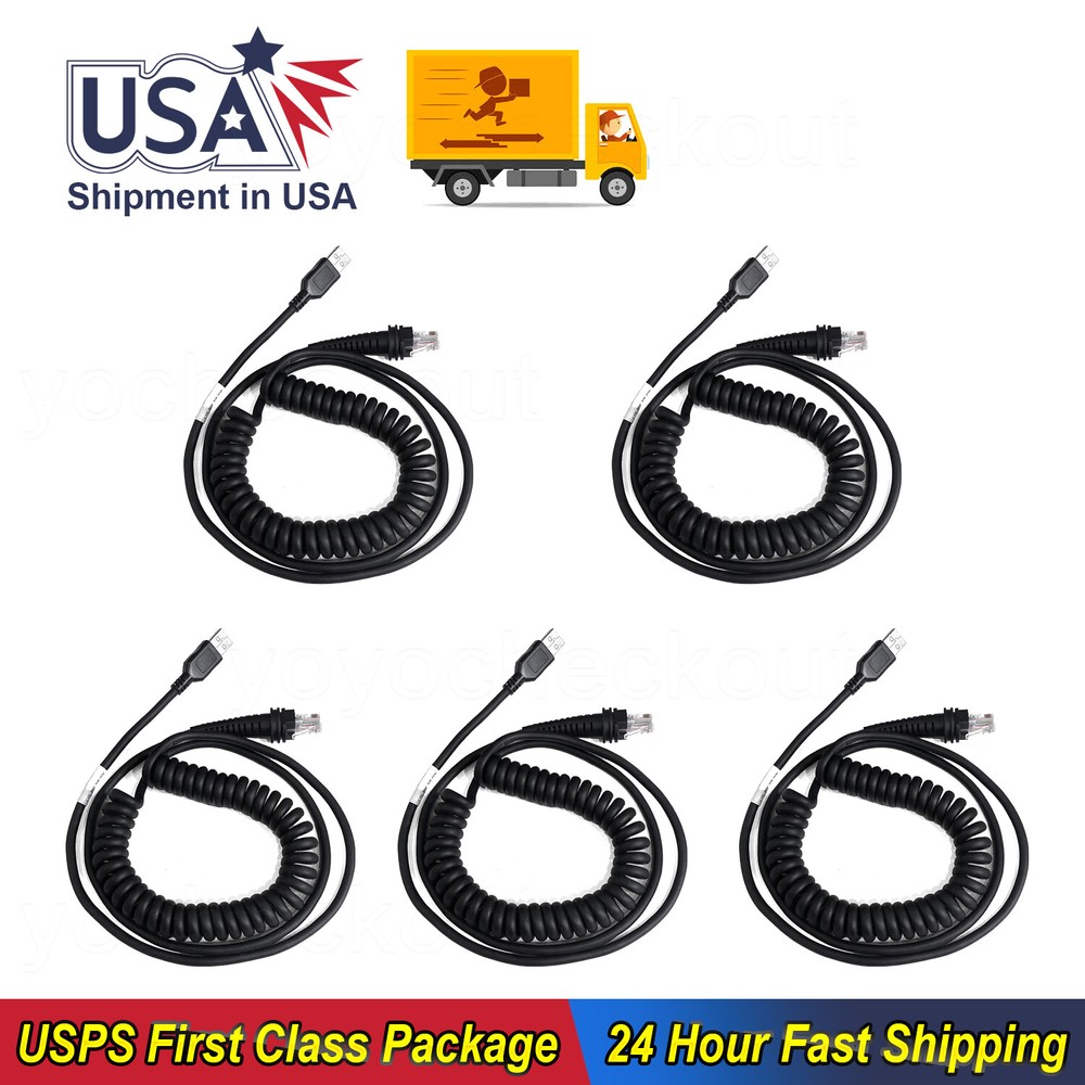 5PCS/CBL-500-300-S00 Barcode Scanner Cable For Honeywell Scanner USB Cable 5M