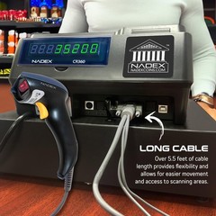 Handheld Barcode Laser Scanner for Cash Register – CR360 CR600 Compatible, Fast