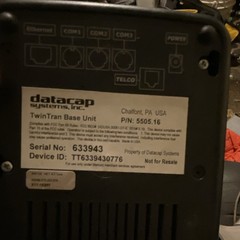 Datacap Systems TwinTran Base Unit POS Card Reader/Encoder MPN 5505.16