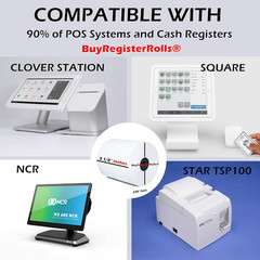 Cash Register Paper 3 1/8 X 200 Thermal Rolls 50 Pack Works with Star Micronics