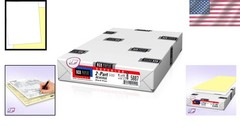 Reverse Collated NCR Paper, 500 Sheets, 2-Part, USA-Made
