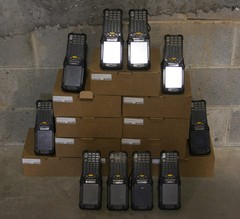 LOT (10) MC9090-GF0HJEFA6WR Symbol Motorola Wireless Laser Barcode Scanners PDA