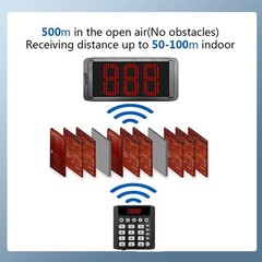 Queuing Wireless Calling System Restaurant Pager Customer Waiting Number System