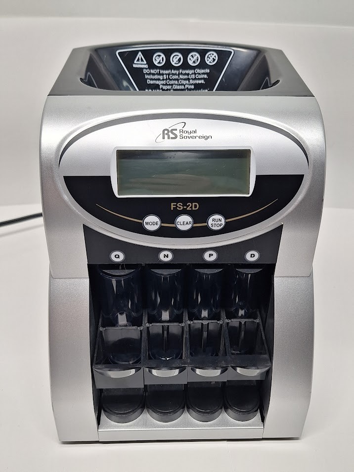 Royal Sovereign FS-2D Electric Coin Counter Change Sorter Digital Display TESTED