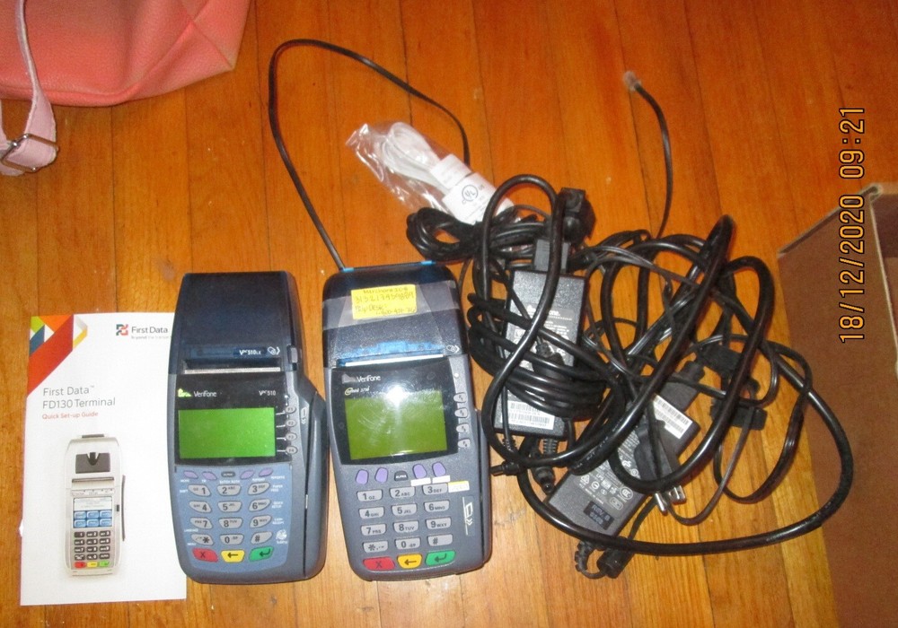 2 VERIFONE Omni 3750 5100 Credit Card Machines