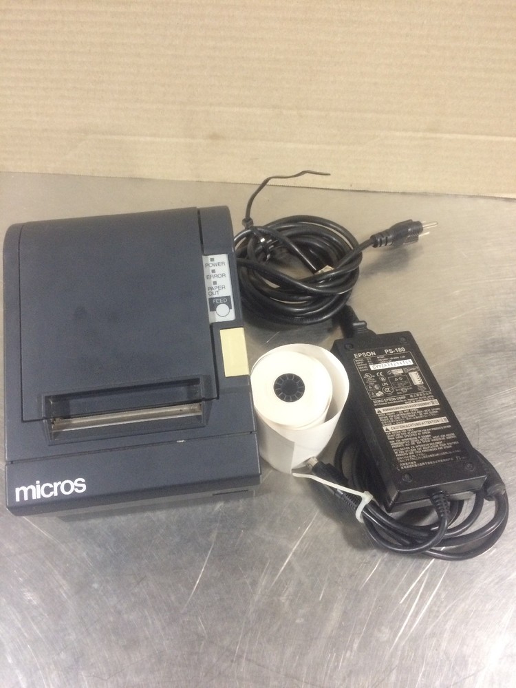 Epson Micros M129B TM-T88II POS Thermal Receipt Printer/PowerSupply. #2E