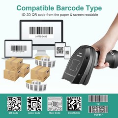 Handheld USB Barcode & QR Code Scanner – 1D 2D PDF417 Data Matrix Reader, Plug &