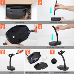 Universal Barcode Scanner Stand: Wall Mountable with Compartment, Bar-Code Reade