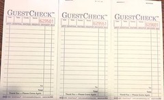 3 Pack G6000 Guest Checks Book Waitress Pad CARBON COPY 15 Line 50 Page Booklet