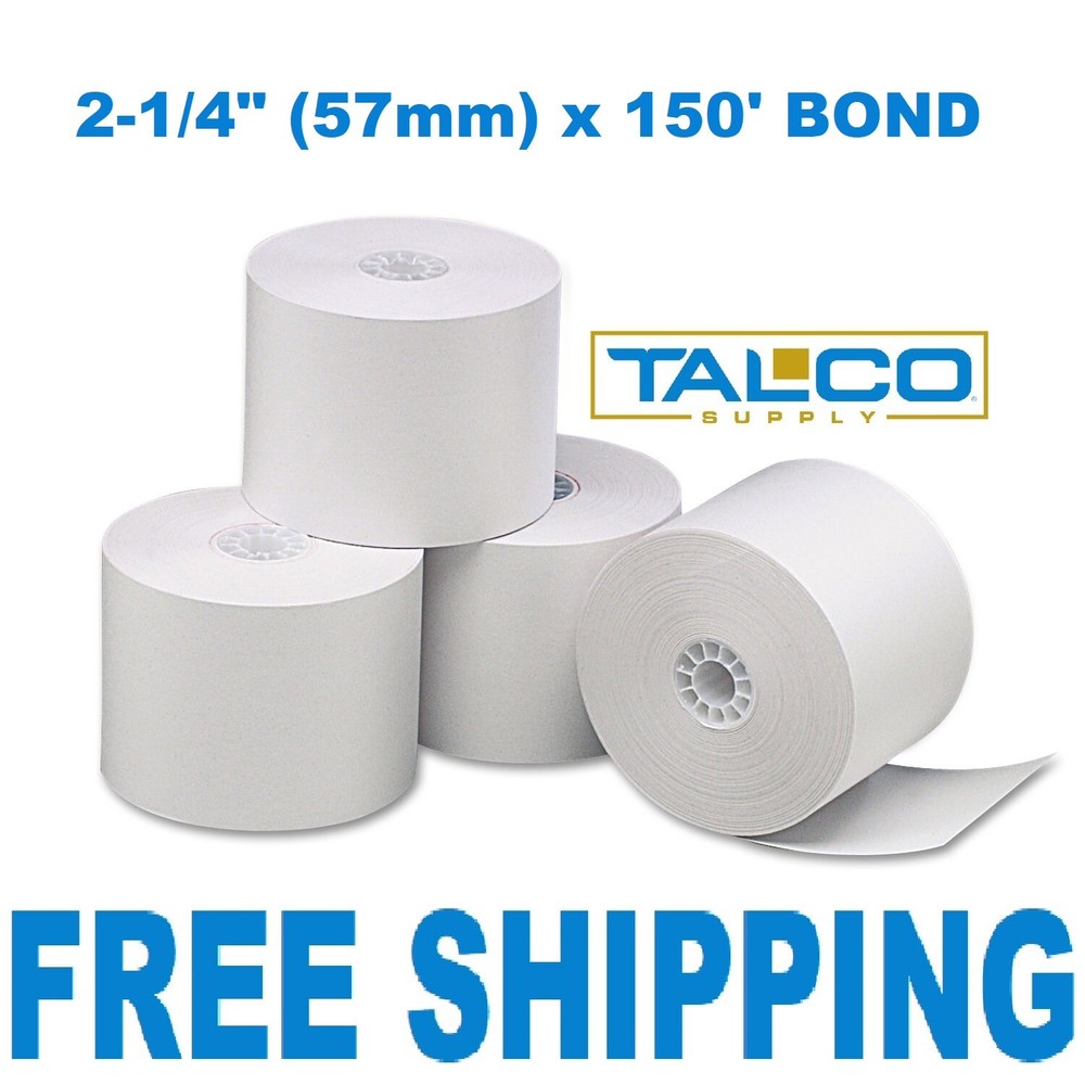 (10) SHARP XE-A106 (2-1/4&Prime; x 150&prime;) BOND PAPER ROLLS ~FAST FREE SHIPPING~