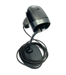 Keyence HR-100 Rev. H Standard Code Reader, Wired, Red LED w/ Comm Cable & Stand