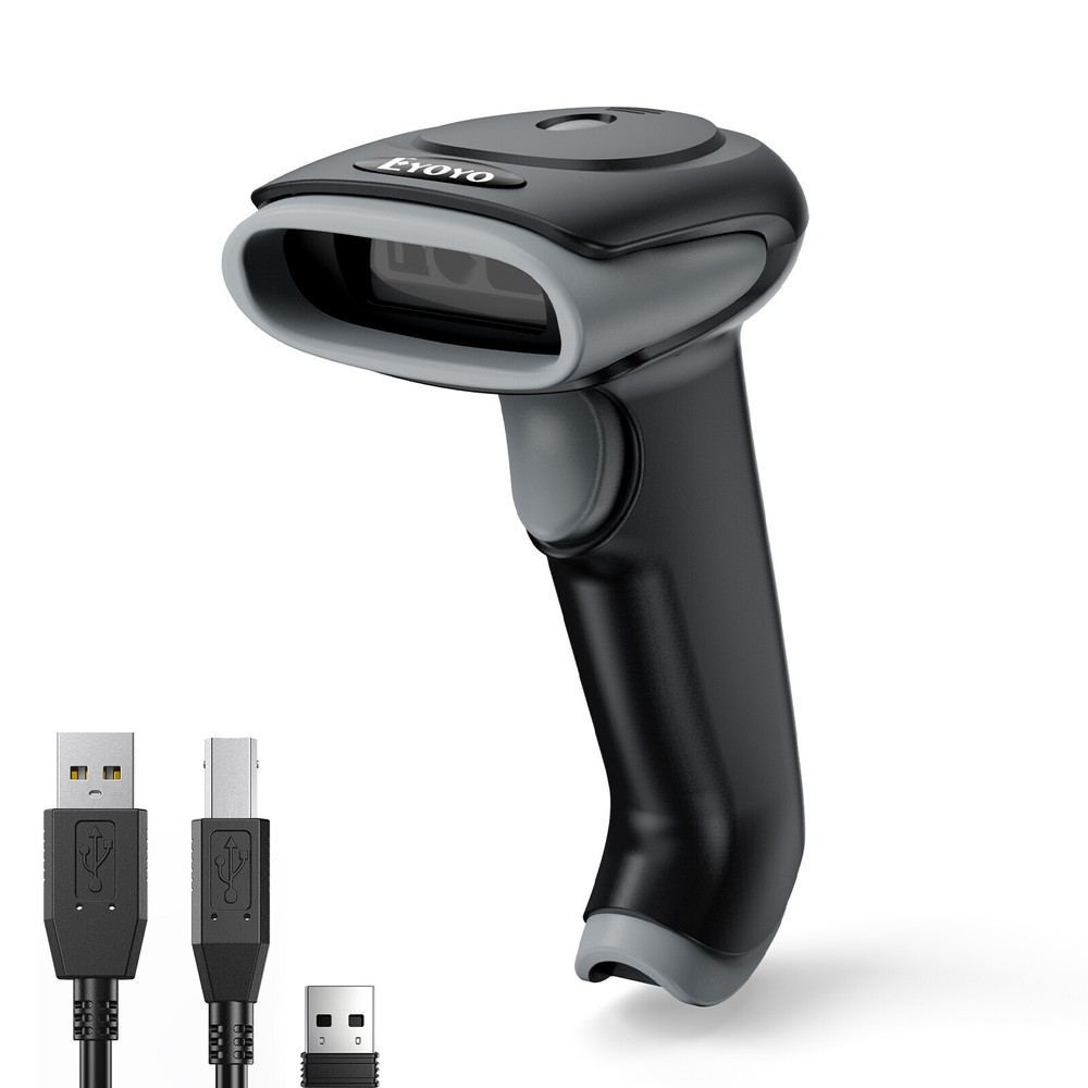 Eyoyo 1D 2D QR Code Wireless Barcode Scanner Library Warehouse Inventory Scanner