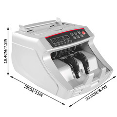 1000Pcs/Min Money Counter Business Cash Register Euros Bills Fake Banknote Detec