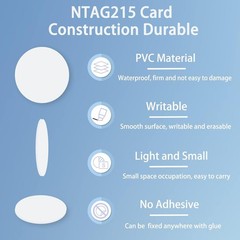 12 PCS 30mm NFC Rewritable Tags – Durable NTAG215 Coins for Android Devices
