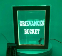 Personalized Tip Box Raffle Fund Raiser Donation Jar Engraved Light Changing LED