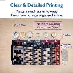 Mini Coin Sorting Tray with Lid, 2pcs Change Counter for All Coins, Accurate …