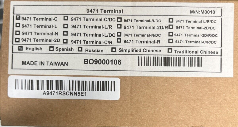 Cipher Lab 9471 Terminal C MOBILE COMPUTER, 2D IMAGER, BLUETOOTH, WI-F