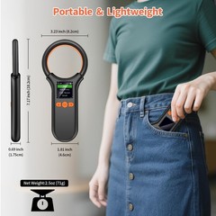 Pet Microchip Scanner Rechargeable RFID EMID FDXB LCD 500 Records Storage