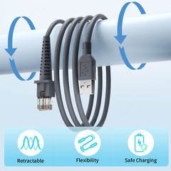 5/10PC 2M GD4500 Cable USB A to RJ45 For Datalogic GD4130 GD4110 GD4100 GD4330
