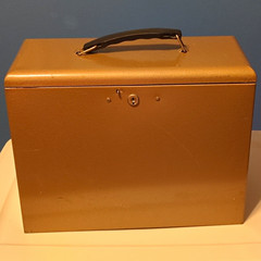 Rockaway Metal Prod. Corp. Metal Cash Box Key Lock w/ Carry Handle Files Storage