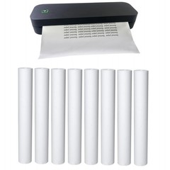 8 rolls (about 200 pages), A4, BPS free, thermal printer paper, BPA free. For a
