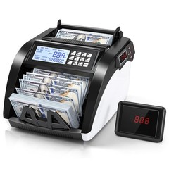 Money Counter Machine with Value Count,4&Prime; LED Display,Cash Counter for Dollar…