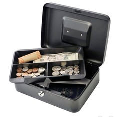 STEELMASTER® Push Button Security Box, 3 Compartments, Dark Grey By MMF Ind.