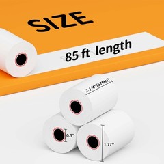 2 1/4 »x 85&prime; Thermal Receipt Paper Rolls, POS Cash Register Paper Roll (5 Rolls)