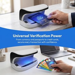 Rechargeable UV Counterfeit Bill Money Detector,Auto ON/Off, LED Light Currency