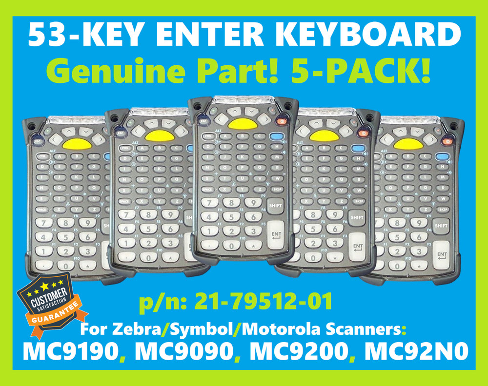 Symbol MC9090, MC9190, MC92N0 Keypad, 53-Key Enter, 21-79512-01 (5-PACK)!🔥⭐