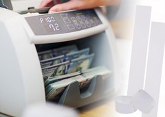 ONLYKXY 150pcs Blank Self Sealing Cash Currency Straps Money Paper Bands Bill Wr