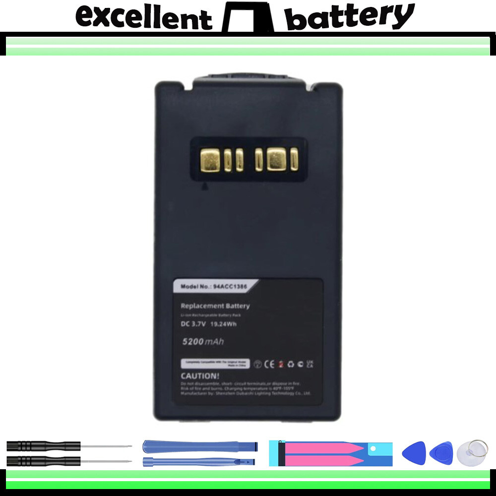 Battery For Datalogic Falcon X3 X3+ Plus X4 94ACC1386 BT-26 Handheld Computer