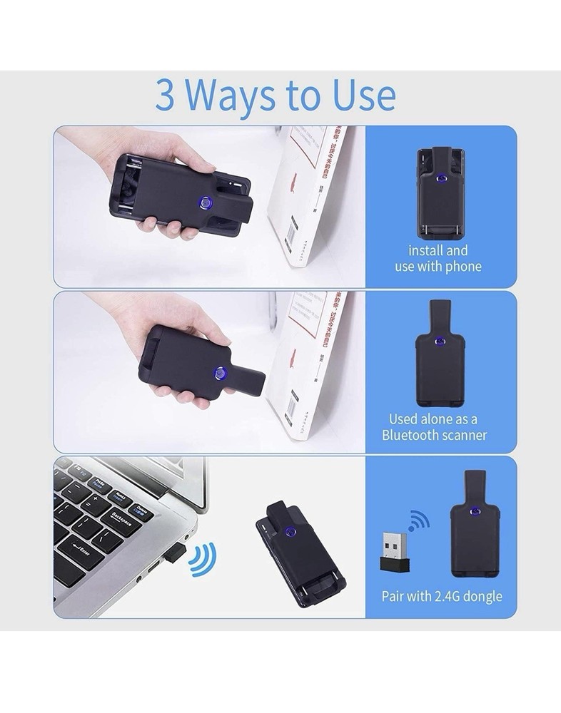 Symcode MJR70 Wireless 2D Barcode Scanner Bluetooth USB 2.4G