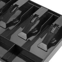 Durable ABS Cash Tray with 5 Bill & 4 Coin Compartments – Elegant Organizer