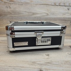 Vaultz Cash Box, Black/Chrome 9.8&Prime; x 4.8&Prime; x 8.5&Prime; Combination Lock.