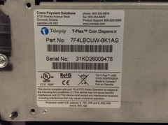 Telequip T-Flex Coin Dispenser 7F4LBCUW-8K1AG USB RJ45 AC Adapter FREE SHIPPING
